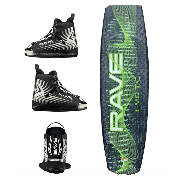 LYRIC WAKEBOARD WITH BINDINGS PACKAGE Wakeboards Rave Sports Green  
