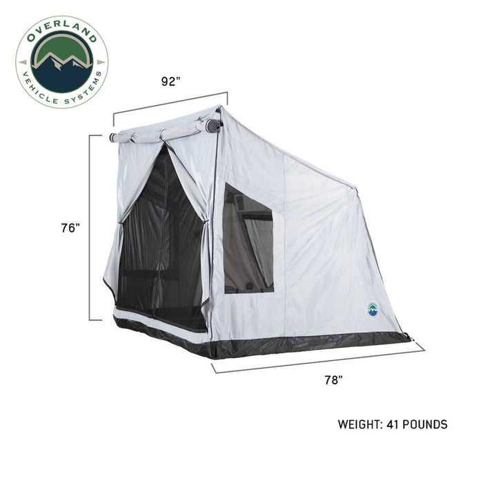 OVS Portable Safari Tent - Quick Deploying Gray Ground Tent Tent Overland Vehicle Systems   