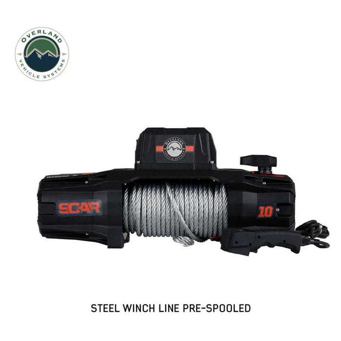 Overland Vehicle Systems SCAR Waterproof Winch With Wireless Remote Winch Overland Vehicle Systems   