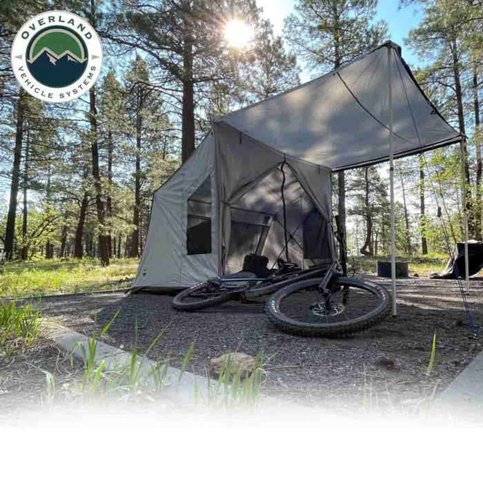 OVS Portable Safari Tent - Quick Deploying Gray Ground Tent Tent Overland Vehicle Systems   