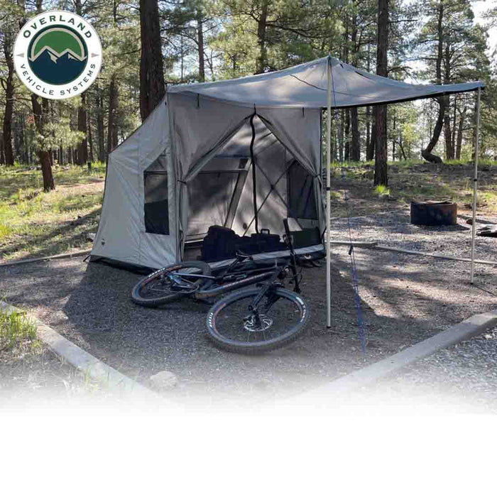 OVS Portable Safari Tent - Quick Deploying Gray Ground Tent Tent Overland Vehicle Systems   