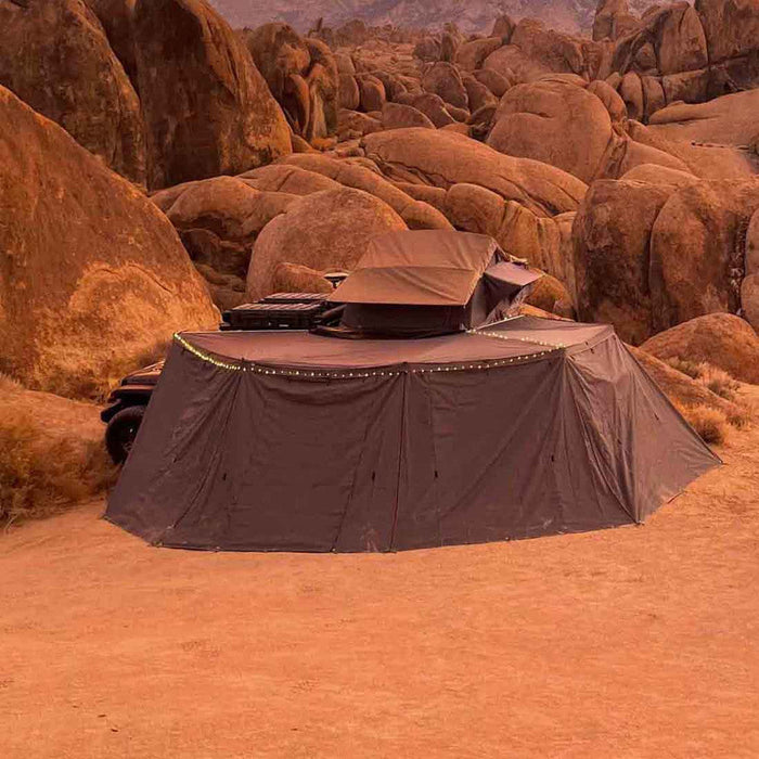 Overland Vehicle Systems HD Nomadic 270 Awning - Dark Gray 270 Awning Overland Vehicle Systems   