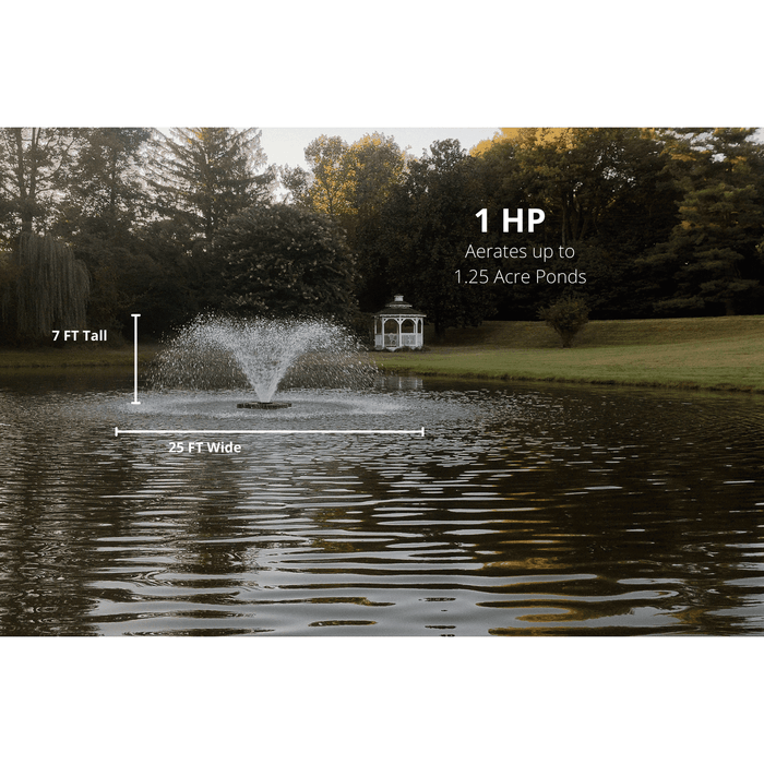 Scott Aerator: DA-20 Display Fountain Aerator for Small Ponds to Large Ponds Display Aerators Scott Aerator   