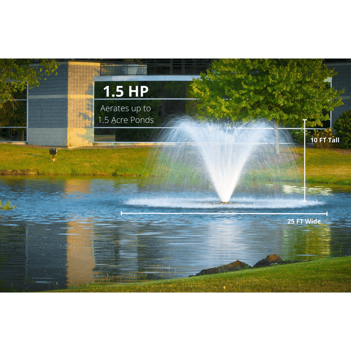 Scott Aerator: DA-20 Display Fountain Aerator for Small Ponds to Large Ponds Display Aerators Scott Aerator   