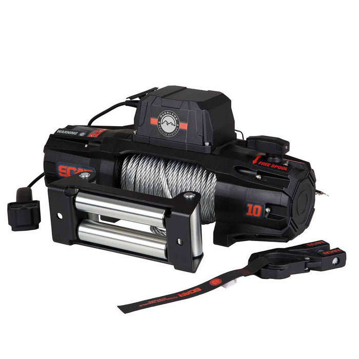 Overland Vehicle Systems SCAR Waterproof Winch With Wireless Remote Winch Overland Vehicle Systems   