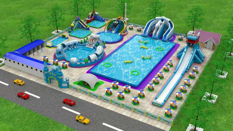 Inflatable Pool Parks (Highly Customizable) *Call For Quote*  SailSurfSoar   