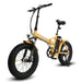 Ecotric 48V Gold portable and folding fat ebike with LCD display Electric Bikes Ecotric   