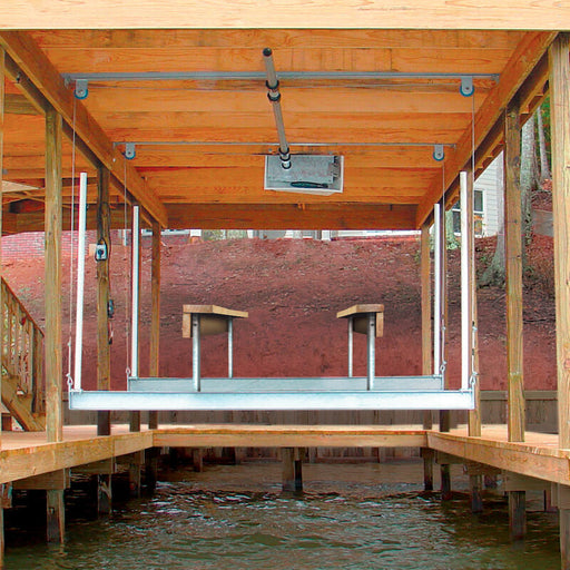 Doozie Boat House 4000-lb. Pontoon Cradle Lift Kit With Overhead Beams Boat Lift Doozie Boat Lifts   