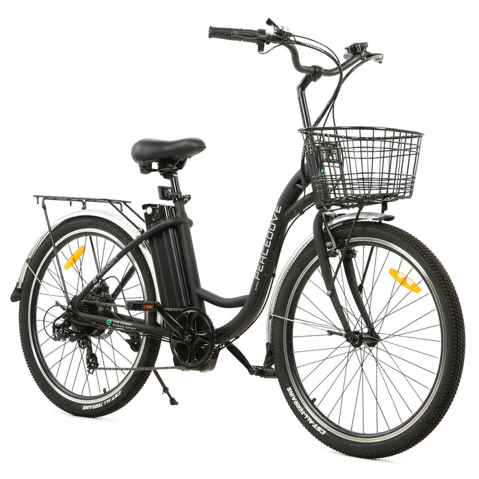 Ecotric 26inch Peacedove electric city bike with basket and rear rack Electric Bikes Ecotric   