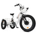 Ecotric 48V 24"x4.0 Front 20"x4.0 Rear Tires Tricycle electric bike with Front Basket + Rear Rack White Electric Bikes Ecotric   