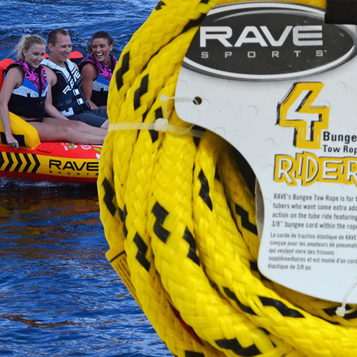 50' BUNGEE 1-4 RIDER TOW ROPE Tow Rope Rave Sports   