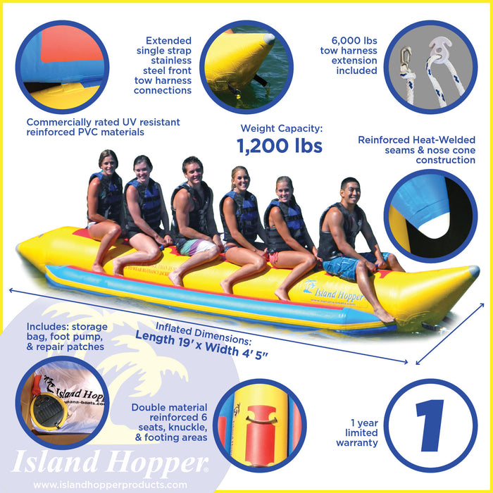 Island Hopper Banana Boat “Elite Class” 6 Passenger Inline Banana Boats Island Hopper   