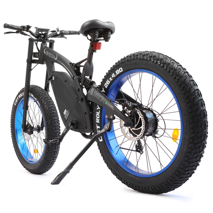 Ecotric 48v 17.5AH 1000W big fat tire ebike Bison-Matt Black Electric Bikes Ecotric   