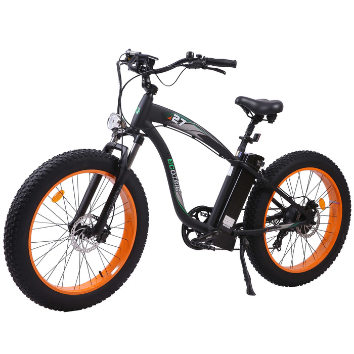 UL Certified-Ecotric Hammer Electric Fat Tire Beach Snow Bike Electric Bikes Ecotric Orange  