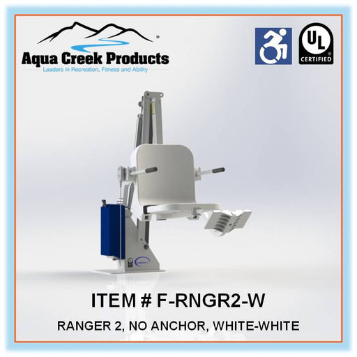 Aqua Creek Ranger 2 Pool Lift™ (ADA Compliant) Pool Lifts Aqua Creek White  