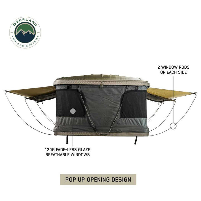 Overland Vehicle Systems HD Bundu Hard Shell Pop-Up Roof Top Tent Hard Shell Roof Top Tents Overland Vehicle Systems   