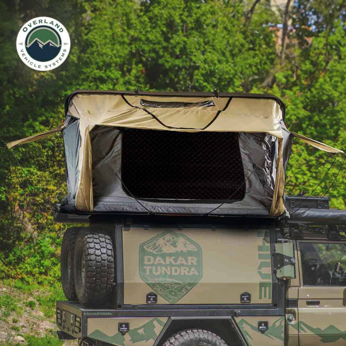 Overland Vehicle Systems HD Bundu Hard Shell Roof Top Tent-Grey Body & Green Rainfly Hard Shell Roof Top Tents Overland Vehicle Systems   