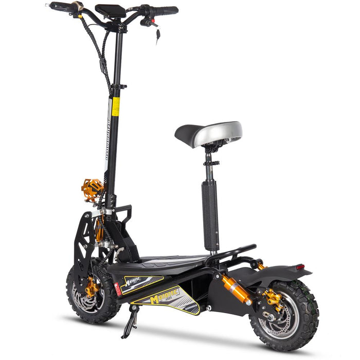 MotoTec Ares 48v 1600w Electric Scooter Black Electric Scooters MotoTec   