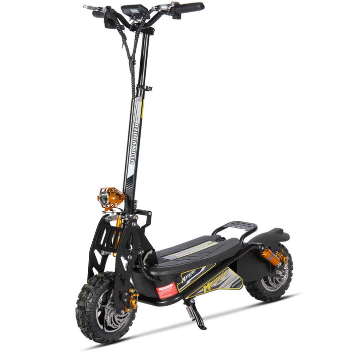 MotoTec Ares 48v 1600w Electric Scooter Black Electric Scooters MotoTec No Signature Free $100 Coverage 