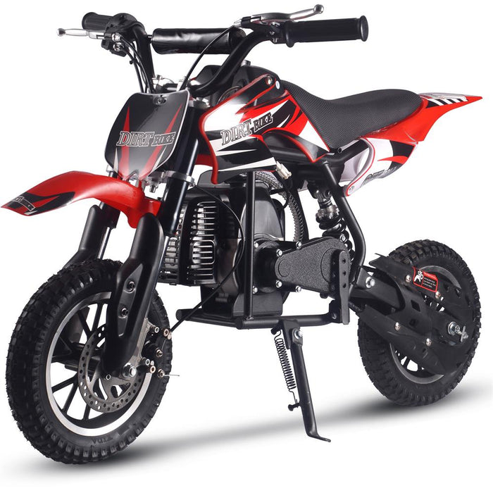 MotoTec Alien 50cc 2-Stroke Kids Gas Dirt Bike Gas Dirt Bikes MotoTec Red No Signature Free $100 Coverage