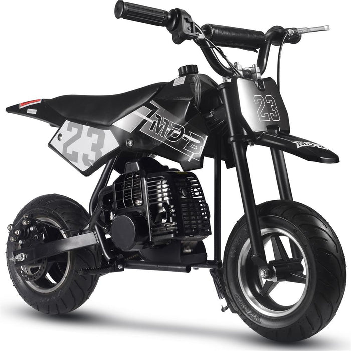MotoTec DB-02 50cc 2-Stroke Kids Supermoto Gas Dirt Bike Gas Dirt Bikes MotoTec Black No Signature Free $100 Coverage