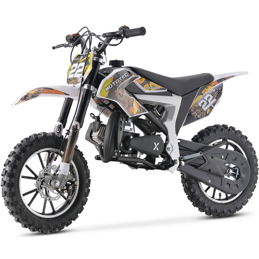 MotoTec Demon 50cc 2-Stroke Kids Gas Dirt Bike Gas Dirt Bikes MotoTec Yellow No Signature Free $100 Coverage