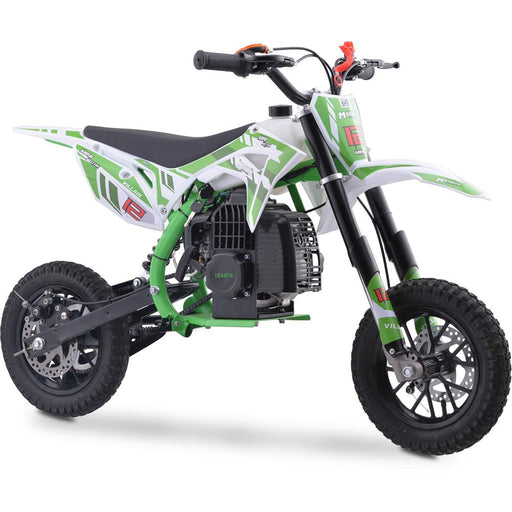 MotoTec Villain 52cc 2-Stroke Kids Gas Dirt Bike Gas Dirt Bikes MotoTec Green No Signature Free $100 Coverage