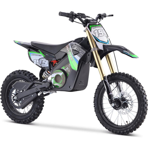 MotoTec 48v Pro Electric Dirt Bike 1600w Lithium Electric Dirt Bikes MotoTec Green No Signature Free $100 Coverage