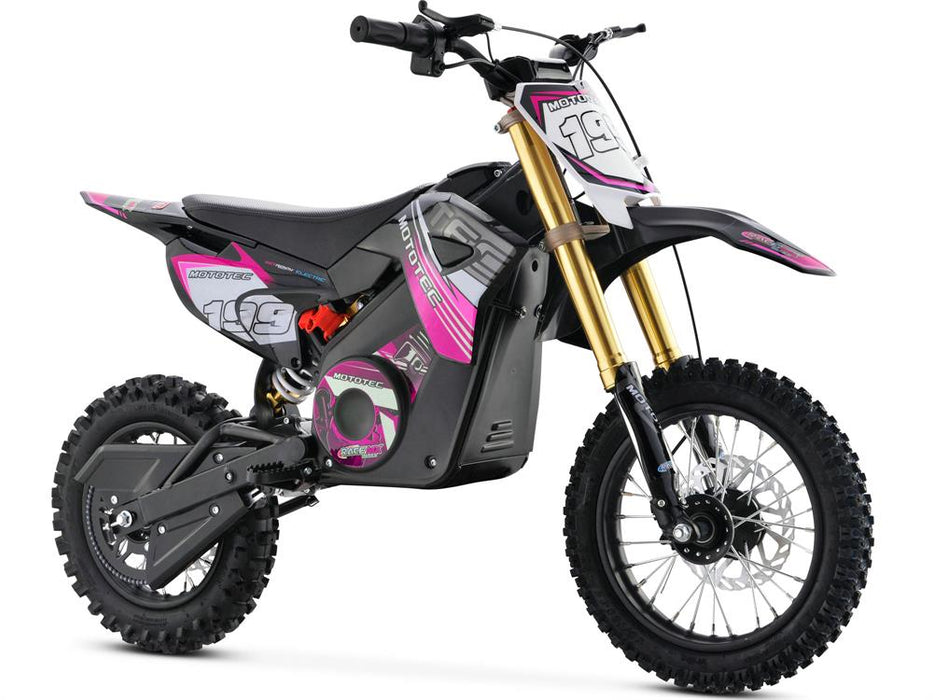 MotoTec 36v Pro Electric Dirt Bike 1000w Lithium Electric Dirt Bikes MotoTec Pink No Signature Free $100 Coverage