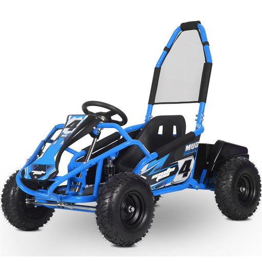 MotoTec Mud Monster Kids Electric 48v 1000w Go Kart Full Suspension Electric Go Karts MotoTec Blue No ($0.00) No Assembly - Ships in factory box