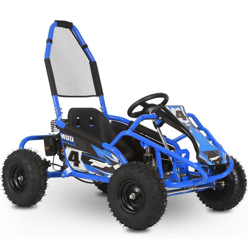 MotoTec Mud Monster Kids Gas Powered 98cc Go Kart Full Suspension Gas Go Karts MotoTec Blue No ($0.00) No Assembly - Ships in factory box