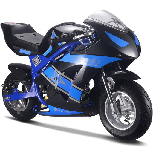 MotoTec Gas Pocket Bike GT 49cc 2-Stroke Gas Pocket Bikes MotoTec Blue  