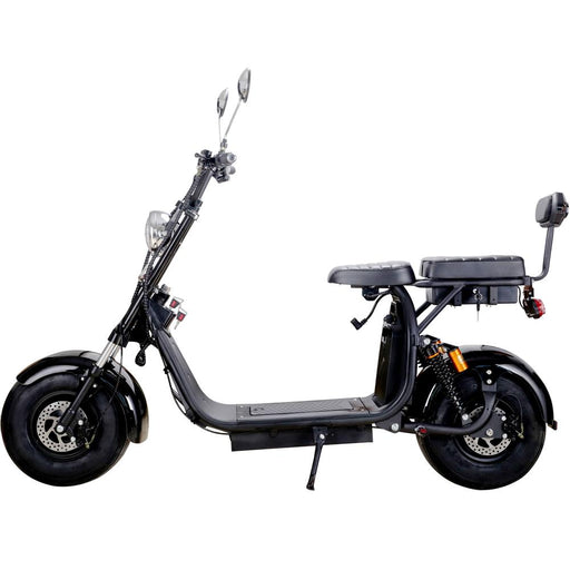 MotoTec Knockout 60v 2000w Lithium Electric Scooter Black Electric Scooters MotoTec   