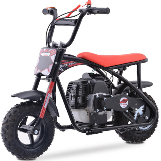 MotoTec Bandit 52cc 2-Stroke Kids Gas Mini Bike Gas Mini Bikes MotoTec Red No Signature Free $100 Coverage