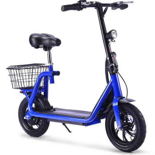 MotoTec Metro 36v 500w Lithium Electric Scooter Electric Scooters MotoTec Blue No Signature Free $100 Coverage
