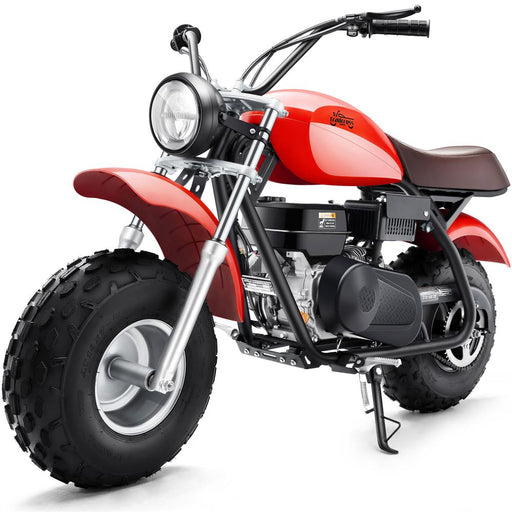 MotoTec 200cc 6.5HP Trailcross Gas Powered Mini Bike Gas Mini Bikes MotoTec Red  