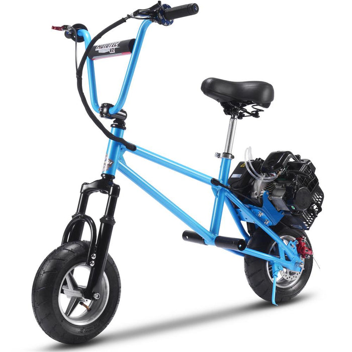 MotoTec 49cc Gas Mini Bike V2 Gas Mini Bikes MotoTec Blue No Signature Free $100 Coverage