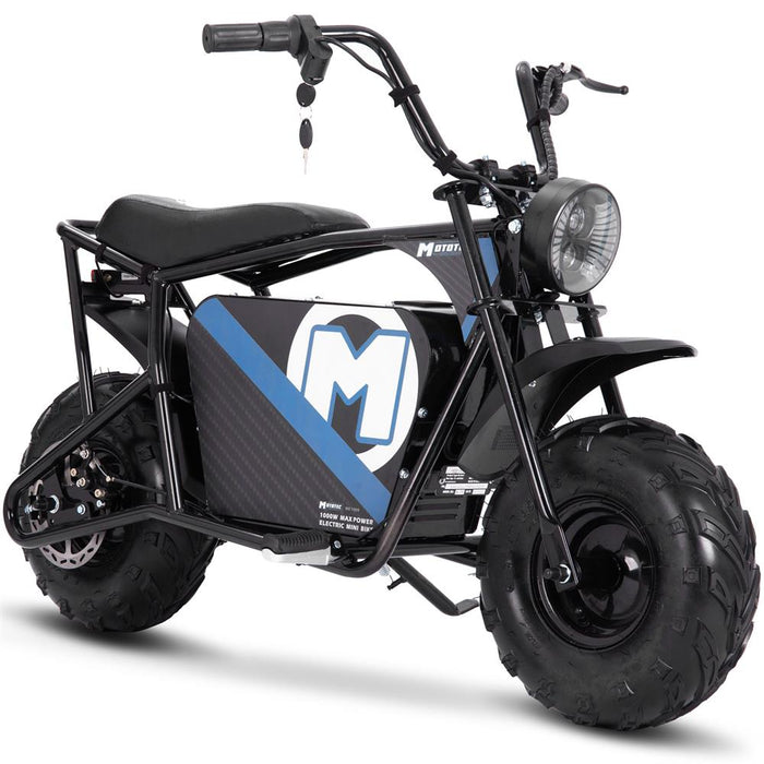 MotoTec 48v 1000w Electric Powered Mini Bike Black Electric Mini Bikes MotoTec Direct Signature (+$5.00) Free $100 Coverage 