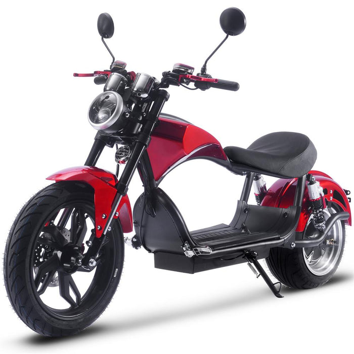 MotoTec Raven 60v 30ah 2500w Lithium Electric Scooter Black Electric Scooters MotoTec Red No ($0.00) 