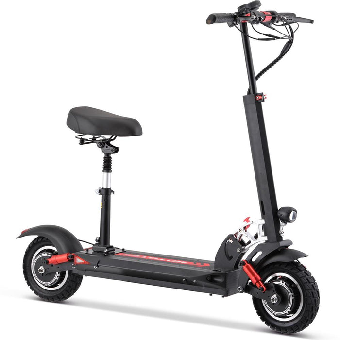 MotoTec Thor 60v 2400w Lithium Electric Scooter Black Electric Scooters MotoTec No Signature Free $100 Coverage 