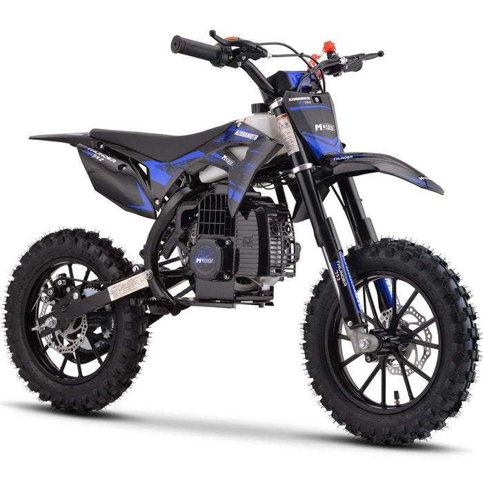 MotoTec Thunder 50cc 2-Stroke Kids Gas Dirt Bike Gas Dirt Bikes MotoTec Blue No Signature Free $100 Coverage