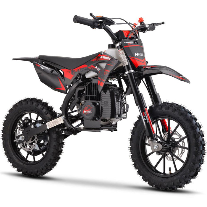 MotoTec Thunder 50cc 2-Stroke Kids Gas Dirt Bike Gas Dirt Bikes MotoTec Red No Signature Free $100 Coverage
