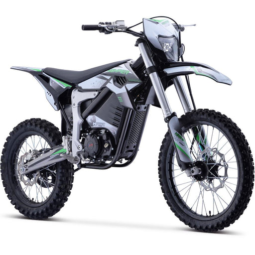 MotoTec Venom 72v 12000w Electric Dirt Bike (White/ Green Edition) Electric Dirt Bikes MotoTec   