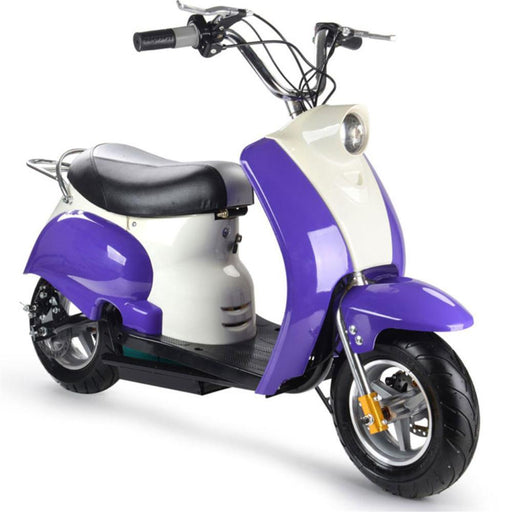 MotoTec 24v 350w Electric Moped (Purple) Electric Scooters MotoTec   