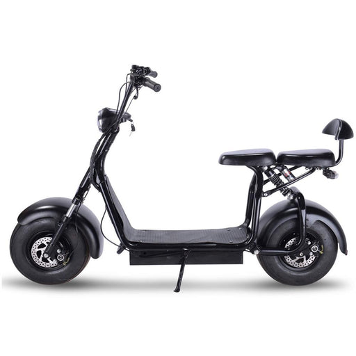 MotoTec Knockout 60v 1000w Electric Scooter Black Electric Scooters MotoTec   