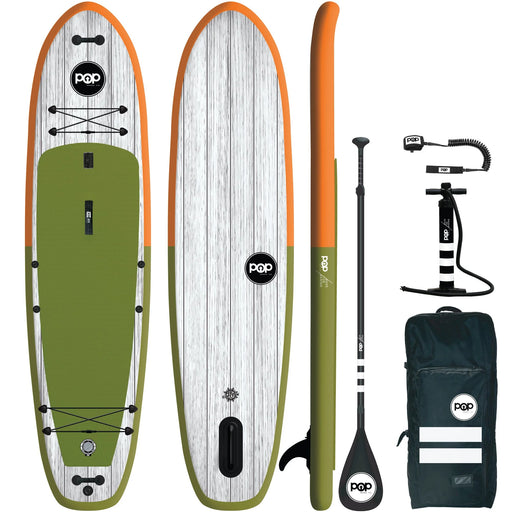11'6 El Capitan Green/Orange Inflatable SUP Boards Pop Board Co.   