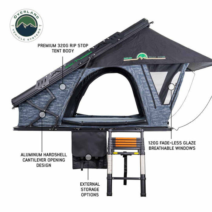 Overland Vehicle Systems XD Lohtse Roof Top Tent Hard Shell Roof Top Tents Overland Vehicle Systems   