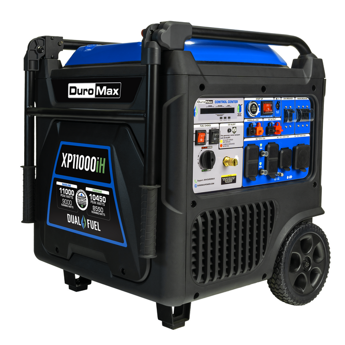 DuroMax XP11000iH 11,000 Watt Portable Dual Fuel Inverter Generator w/ CO Alert Generators DuroMax   