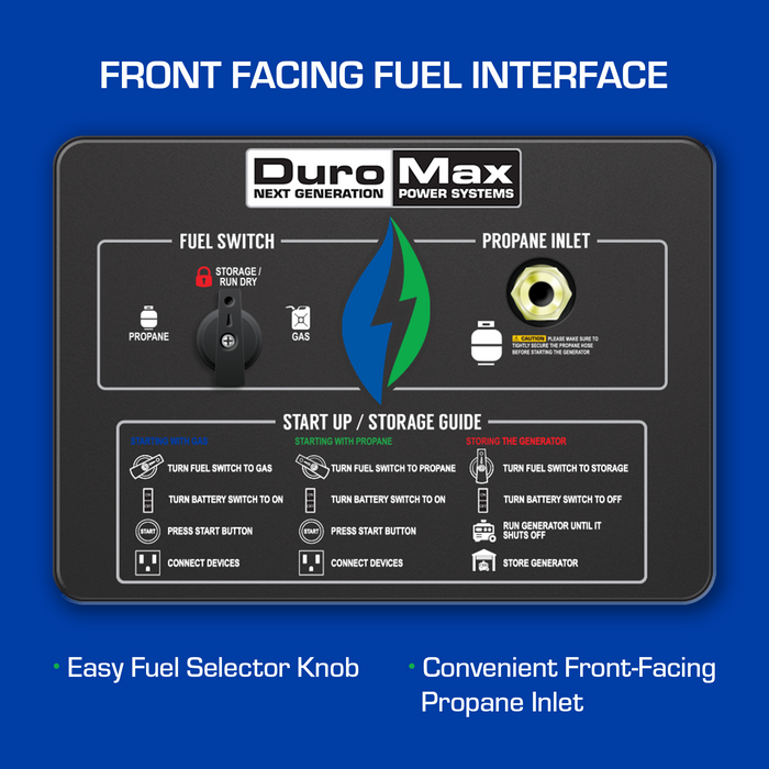 DuroMax XP13000EH 13,000 Watt Portable Dual Fuel Gas Propane Generator Generators DuroMax   