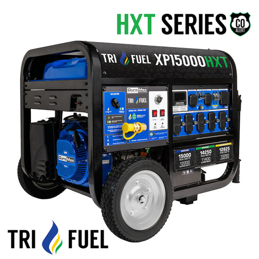 DuroMax XP15000HXT 15,000 Watt Electric Start Tri Fuel Portable Generator Generators DuroMax   